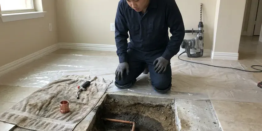 FBN Plumbing technician providing septic tank repair in McLean